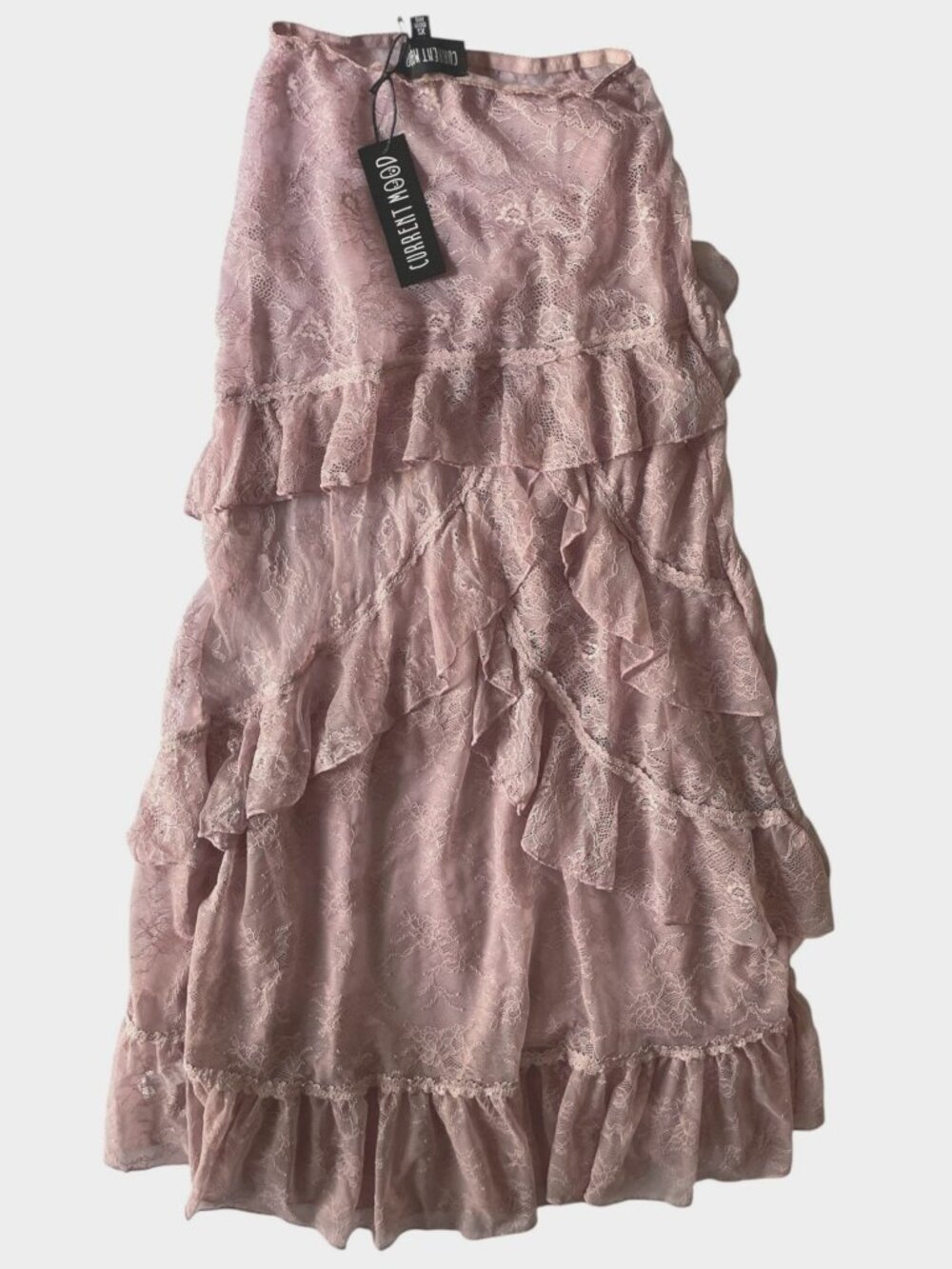 Dolls Kill Current Mood Absolute Grace Lace Skirt Mauve SZ XS Whimsy Fairy - Picture 4 of 9